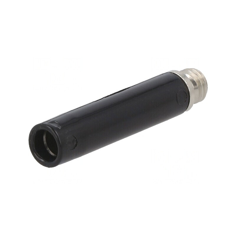 Soclu banană 4mm 32A negru nichelat cu izolație | Electronic-mag.ro | Componente Electronice