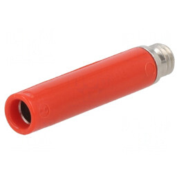 Soclu Banană 4mm 32A Roșu Nichelat cu Izolație | Electronic-mag.ro | Componente Electronice