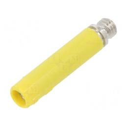 Soclu Banană 4mm 32A Galben Nichelat cu Izolaţie | Electronic-mag.ro | Componente Electronice
