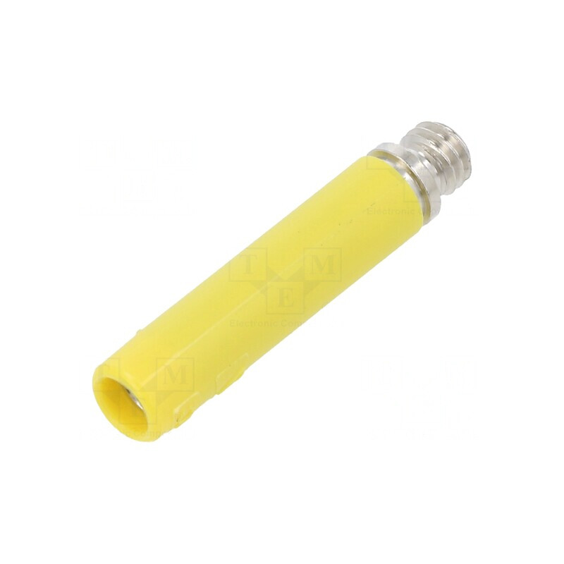 Soclu Banană 4mm 32A Galben Nichelat cu Izolaţie | Electronic-mag.ro | Componente Electronice
