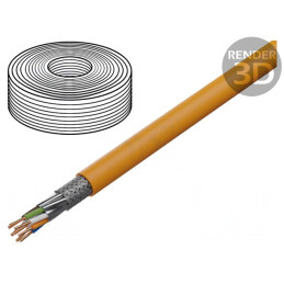 Cablu S/FTP 50m LSZH Portocaliu