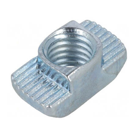 Piuliță oțel zincat M8 pentru profile 10mm | Electronic-mag.ro | Componente Electronice