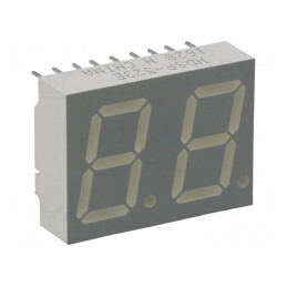 Afişaj LED cu 7 segmente 14,22mm 2 cifre roșu catod comun | Electronic-mag.ro | Componente Electronice