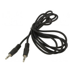Cablu Audio Jack 3.5mm 3 Pin 1.8m Negru | Electronic-mag.ro | Componente Electronice