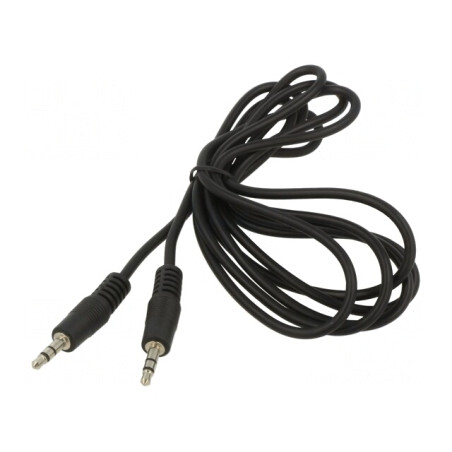 Cablu Audio Jack 3.5mm 3 Pin 1.8m Negru | Electronic-mag.ro | Componente Electronice