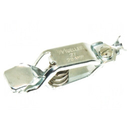 Bornă crocodil 20A max. 15mm cositorit | Electronic-mag.ro | Componente Electronice