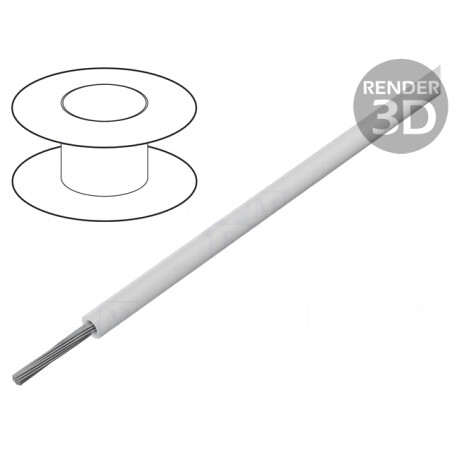 Cablu Electric Litat 18AWG PVC Alb 30m | Electronic-mag.ro | Componente Electronice