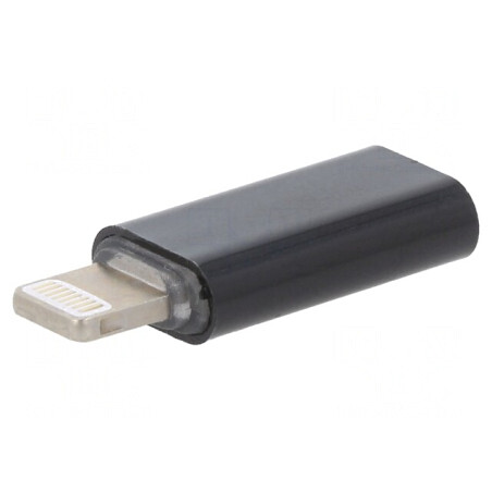 Adaptor Apple Lightning la USB-C Negru Cablexpert | Electronic-mag.ro | Componente Electronice
