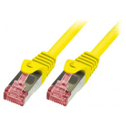 Patch cord S/FTP Cat6 LSZH Galben 0.25m