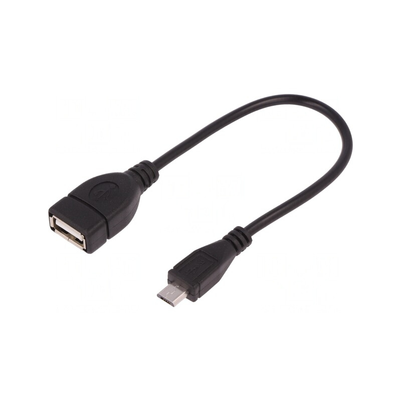 Cablu OTG USB 2.0 A la Micro B 0,2m Negru | Electronic-mag.ro | Componente Electronice Cablu OTG USB 2.0 A la Micro B 0,2m Negru | Electronic-mag.ro | Componente Electronice