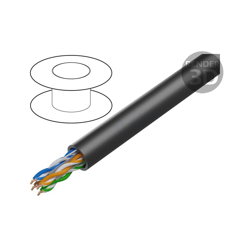 Cablu UTP Cat6 Exterior Montaj Subteran 23AWG | Electronic-mag.ro | Componente Electronice