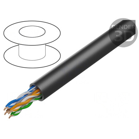 Cablu UTP Cat6 Exterior Montaj Subteran 23AWG | Electronic-mag.ro | Componente Electronice