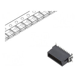Conector PCB-PCB tată 16 pini 1,27mm termoplast | Electronic-mag.ro | Componente Electronice