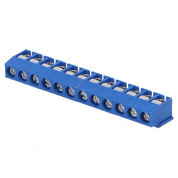 Regletă de Conexiuni PCB în Unghi 90° 5mm 12 Piste 2,5mm² | Electronic-mag.ro | Componente Electronice