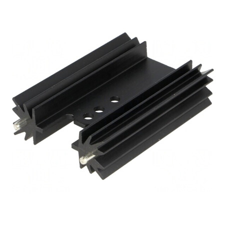 Radiator Aluminiu Negru TO220 50,8mm 9,1K/W | Electronic-mag.ro | Componente Electronice