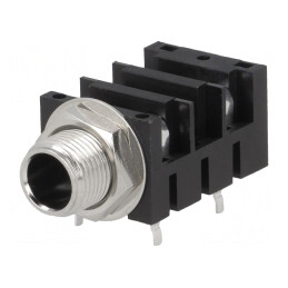 Soclu Jack 6,3mm Mono cu Întrerupător Dublu | Electronic-mag.ro | Componente Electronice