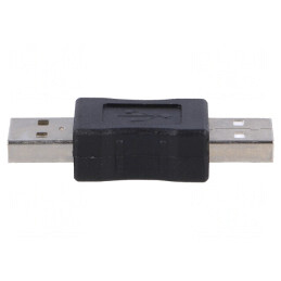 Adaptor USB 2.0 USB A Negru Nichelat | Electronic-mag.ro | Componente Electronice