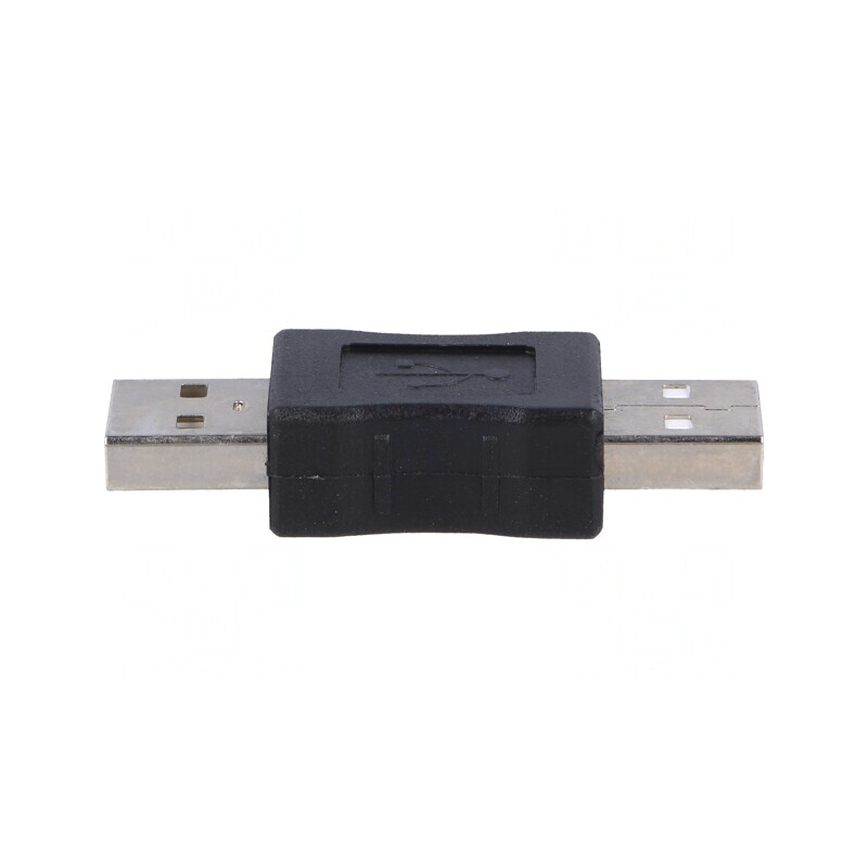Adaptor USB 2.0 USB A Negru Nichelat | Electronic-mag.ro | Componente Electronice
