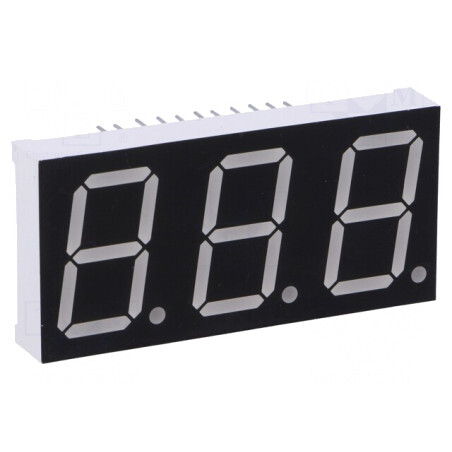 Afișaj LED 7 Segmente 20,32mm Roșu 3 Digits | Electronic-mag.ro | Componente Electronice