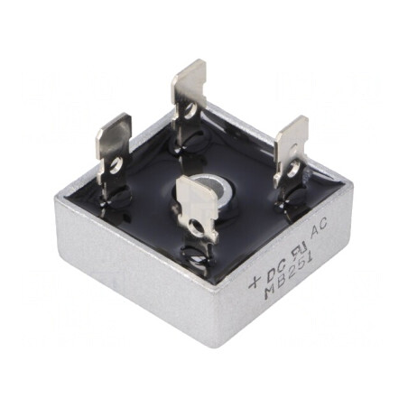Punte Redresoare Monofazată 100V 25A MB-25 | Electronic-mag.ro | Componente Electronice