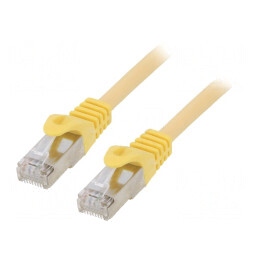 Patch Cord S/FTP Cat6a LSZH Galben 0.25m | Electronic-mag.ro | Componente Electronice
