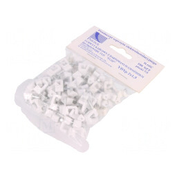 Suport Alb pentru Cablu Plat 2x1,5 | Electronic-mag.ro | Componente Electronice