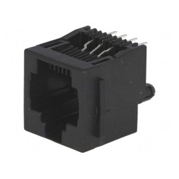 Soclu RJ45 8p8c cu Blocare Panou THT Drept | Electronic-mag.ro | Componente Electronice