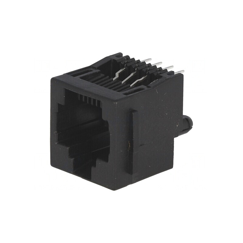 Soclu RJ45 8p8c cu Blocare Panou THT Drept | Electronic-mag.ro | Componente Electronice