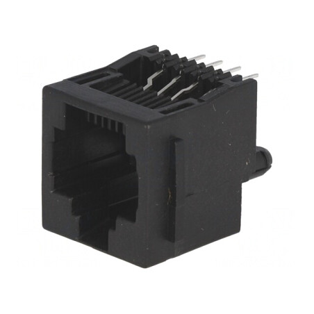 Soclu RJ45 8p8c cu Blocare Panou THT Drept | Electronic-mag.ro | Componente Electronice