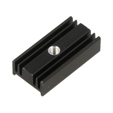 Radiator Extrudat cu Aripioare Universale Negru 25mm | Electronic-mag.ro | Componente Electronice