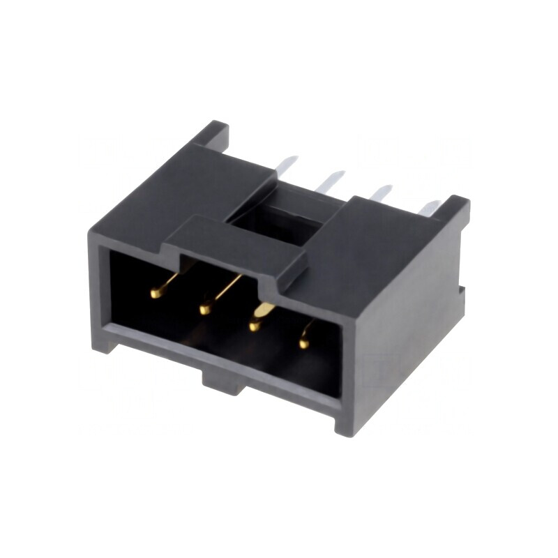 Soclu dreptunghiular tată C-Grid III 2,54mm 4 PIN THT aurit | Electronic-mag.ro | Componente Electronice