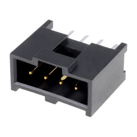 Soclu dreptunghiular tată C-Grid III 2,54mm 4 PIN THT aurit | Electronic-mag.ro | Componente Electronice
