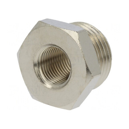 Niplu Reducție Alamă Nichelată G 3/8 FI | Electronic-mag.ro | Componente Electronice