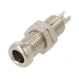 Soclu Banană 4mm 16A 60VDC Nichelat | Electronic-mag.ro | Componente Electronice