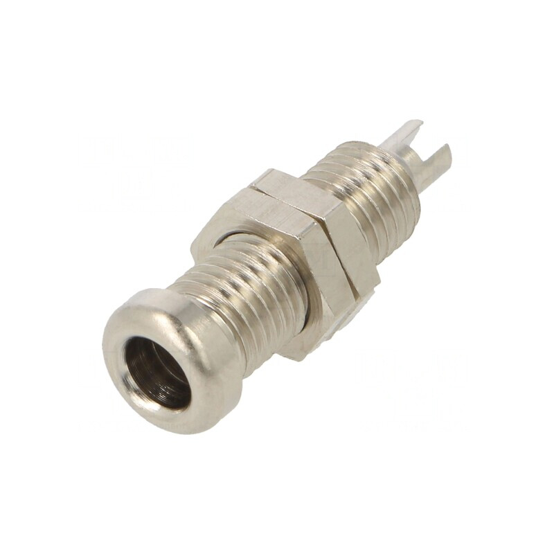 Soclu Banană 4mm 16A 60VDC Nichelat | Electronic-mag.ro | Componente Electronice