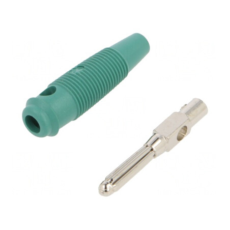 Mufă Banană 4mm Verde 16A 60VDC Neizolată | Electronic-mag.ro | Componente Electronice