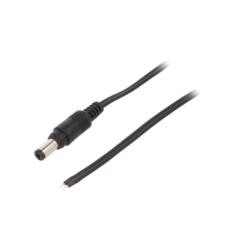 Cablu Alimentare DC 5,5/2,1 Negru 1,5m | Electronic-mag.ro | Componente Electronice
