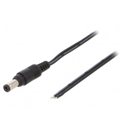Cablu Alimentare DC 5,5/2,5 Negru 1,5m 2x0,5mm2