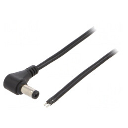 Cablu Alimentare DC 5,5/2,5 Negru 1,5m | Electronic-mag.ro | Componente Electronice