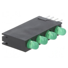 LED Verde 3mm 4 Dioduri 10mA 40° 2,2-2,5V | Electronic-mag.ro | Componente Electronice