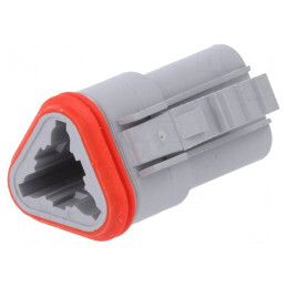 Conector ML-XT Mamă 3 PIN Gri IP69K Automotives | Electronic-mag.ro | Componente Electronice