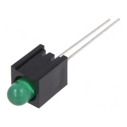 LED Verde 5mm 20mA 60° 15-30mcd