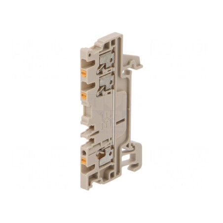 Conector Șine 1.5mm2 3 Borne Bej 3.5mm | Electronic-mag.ro | Componente Electronice