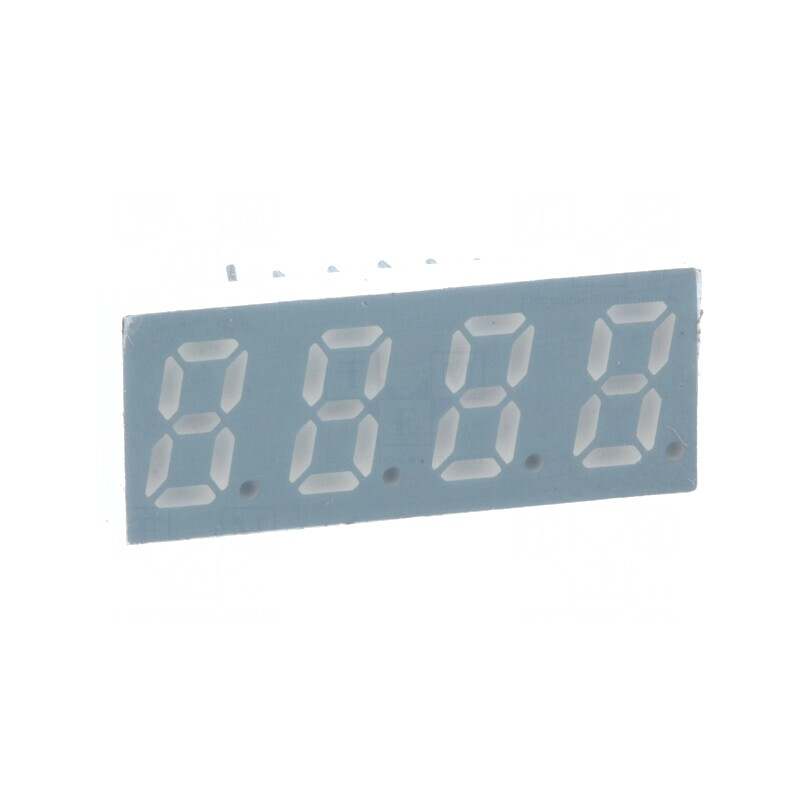 Afișaj LED 7 Segmente 8mm 4 Cifre Roșu | Electronic-mag.ro | Componente Electronice