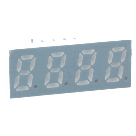 Afișaj LED 7 Segmente 8mm 4 Cifre Roșu | Electronic-mag.ro | Componente Electronice