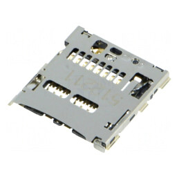 Conector pentru carduri microSD aurit SMT PIN 8 | Electronic-mag.ro | Componente Electronice