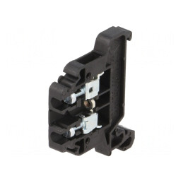 Conector șine 0.5-2.5mm² 2 borne negru TS35 | Electronic-mag.ro | Componente Electronice