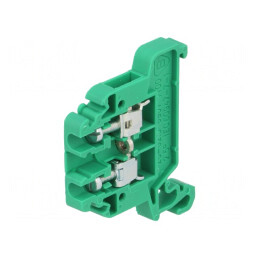 Conector de Îmbinare Șine 0,5-2,5mm², 2 Borne, Verde TS35 | Electronic-mag.ro | Componente Electronice