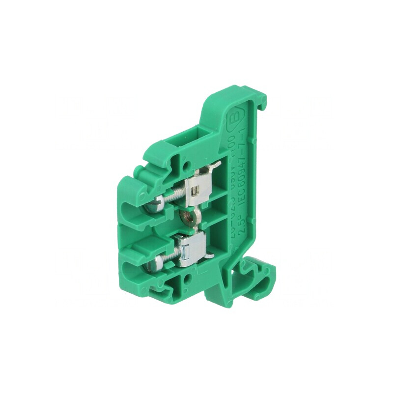 Conector de Îmbinare Șine 0,5-2,5mm², 2 Borne, Verde TS35 | Electronic-mag.ro | Componente Electronice