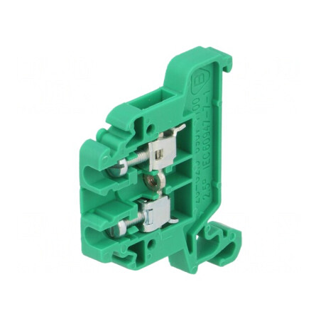 Conector de Îmbinare Șine 0,5-2,5mm², 2 Borne, Verde TS35 | Electronic-mag.ro | Componente Electronice